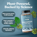 Conception Fertility Supplements For Women  Aids Ovulation, Hormonal Balance, & Regular Cycles  Prenatal Vitamin Support With Myo-Inositol, Folate, Folic Acid, Vitex  60 Vegetarian Soft Capsules