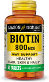 Mason Natural Biotin 800Mcg 60 Tabs (Vitamin H)