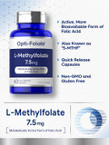 Carlyle L Methylfolate 7.5 Mg | 60 Capsules | Optimized And Activated | Non-Gmo, Gluten Free | Methyl Folate, 5-Mthf | By Opti-Folate