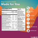 Liquidhealth 32 Oz B Complex Liquid Super Mega Energy Active B Vitamins Supplements Bcomplex Methlayted, Vegan, Gluten, Soy, Sugar Free