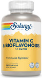 SOLARAY C w/Bioflavonoids, Veg Cap (Btl-Plastic) 500mg 100ct (250 CT, 125 Serv.)