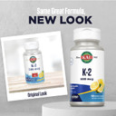 Kal Vitamin K2 500 Mcg, Bone, Heart And Artery Health Supplement As Vitamin K2 Mk4, Bone Strength And Cardiovascular Function Support, Natural Lemon Activmelts, Vegetarian, 100 Serv, 100 Micro Tablets