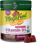 Megafood Vitamin D3 Gummies 2000 Iu (50 Mcg) - Vitamin D Gummies Mixed Fruit Flavor, Bone, Muscle & Immune Support Supplement, Vegetarian, Gluten-Free, Usda Organic  70 Gummies, 35 Servings