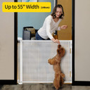 Dearlomum Retractable Baby Gate,Mesh Baby Gate Or Mesh Dog Gate,33" Tall,Extends Up To 55" Wide,Child Safety Gate For Doorways, Stairs, Hallways, Indoor/Outdoorwhite,33"X55"