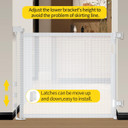 Dearlomum Retractable Baby Gate,Mesh Baby Gate Or Mesh Dog Gate,33" Tall,Extends Up To 55" Wide,Child Safety Gate For Doorways, Stairs, Hallways, Indoor/Outdoorwhite,33"X55"