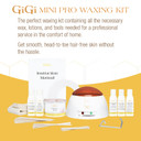 Gigi Mini Pro Hair Removal Waxing Kit, Salon-Quality Waxing Essentials For Professional And At-Home Use, Portable And Convenient, For All Skin & Hair Types