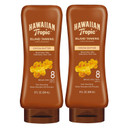 Hawaiian Tropic Island Tanning Lotion Sunscreen Spf 8, 8Oz | Outdoor Tanning Lotion With Spf, Spf 8 Sunscreen, Oxybenzone Free Sunscreen, 8Oz Twin Pack