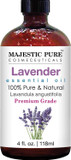 Majestic Pure Lavender Essential Oil From Bulgaria, Premium Grade, Pure And Natural Premium Quality Oil, 4 Fl Oz