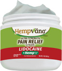 Cream, Ultra Strength Lidocaine Relief Of Sore Muscles, Achy Knees, And More. Odor-Free & Enriched With Hemp Seed Oil, 4-Oz Jar, White