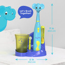 Brusheezã¢Â® Kidsã¢Â Electric Toothbrush Set - Safe & Effective For Ages 3+ Parent Tested Approved With Gentle Bristles, 2 Brush Heads, Rinse Cup, 2-Minute Timer, Storage Base (Ollie The Elephant)