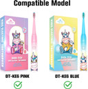 Dada-Tech Replacement Heads For Kids Electric Toothbrush Dt-Ke6 And Dt-Ke7 - Pack Of 4 (Pink)