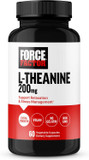 Force Factor L Theanine, Extra Strength L-Theanine Supplement For Stress Relief, And Supporting Calm And Relaxation, L Theanine 200Mg Capsules, Vegan, Non-Gmo, No Gelatin, 60 Vegetable Capsules