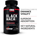 Force Factor Black Maca Root, 3-Pack, Vitality Supplement For Men With Superior Absorption And Power, Natural Maca Negra Extract, Fundamentals Series, 1000Mg, 180 Capsules