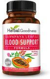 Papaya Leaf Blood Support Capsules - Blood Platelet, Bone Marrow, Immunity Support - Herbal Remedy - 60/450Mg Veggie Capsules - Herbal Goodness (1 Bottle) Papaya Leaf Blood Support Capsules - Blood Platelet, Bone Marrow, Immunity Support - Herbal Remedy - 60/450Mg Veggie Capsules - Herbal Goodness (1 Bottle)