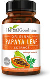 Papaya Leaf Extract Digestive Enzymes - 10X Strength 60/600Mg Veg Capsules- Blood Platelet, Bone Marrow & Spleen Support, Immune Gut & Super Digestive Health - Made In Usa By Herbal Goodness
