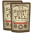 All Y'Alls Foods Plant Based Bacon Bits | Big And Crunchy Vegan Snacks | Non-Gmo, Gluten Free, High Protein, Vegetarian (2 Pack)