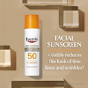 Eucerin Sun Age Defense Spf 50 Face Sunscreen Lotion With Hyaluronic Acid, Facial Sunscreen With 5 Antioxidants, 2.5 Fl Oz Bottle (Color: White)