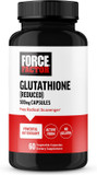Force Factor Glutathione Supplement, Antioxidant Supplement With Reduced Glutathione 500Mg For Superior Absorption And Efficacy, Active Form, Vegan, Non-Gmo, 60 Vegetable Capsules