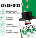 Force Factor Smarter Greens Tablets, Greens Supplement With 25+ Superfoods And Antioxidants To Improve Digestion, Reduce Stress, Strengthen Immunity, And Support Metabolism, 90 Tablets