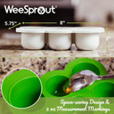 Weesprout Silicone Freezer Tray With Clip On Lid Perfect Food Storage Container For Homemade Baby Food, Vegetable, Fruit Purees, And Breast Milk (Bright Blue, Six 3 Ounce Sections)