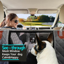 Dog Car Seat Cover For Back Seat, 100% Waterproof Dog Car Hammock With Mesh Window, Scratchproof Truck Back Seat Cover For Dogs, Durable Dog Car Seat Covers (Grey, X-Large (60" W X 64" L))