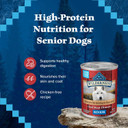 Blue Buffalo Wilderness Rocky Mountain Recipe Senior Wet Dog Food, High-Protein & Grain-Free, Made With Natural Ingredients, Red Meat Recipe, 12.5-Oz. Cans (12 Count)