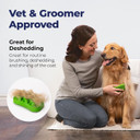 Furbliss Dog Brush For Dogs, Cats And Pets With Long Hair, Grooming Bathing Massaging Deshedding Multi-Functional Wet Or Dry Silicone Brush (Long Hair Brush)