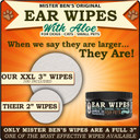 Mister Ben'S Original Xxl Treated Ear Cleaner Wipes W/Aloe For Dogs, Cats Small Pets  Most Effective Wipes That Soothe & Clean Odors, Itching, And Irritations  Approx 100 Extra Large 3" Pads