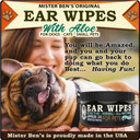 Mister Ben'S Original Xxl Treated Ear Cleaner Wipes W/Aloe For Dogs, Cats Small Pets  Most Effective Wipes That Soothe & Clean Odors, Itching, And Irritations  Approx 100 Extra Large 3" Pads