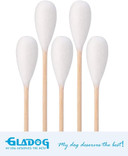 Gladog 6 Inch Professional Large Cotton Buds For Dogs, Specially Designed Dog Cotton Buds With Wood Handle, Large Means Safe