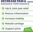 Advanced Hemp Chews For Dogs Hip Joint Pain Relief - Glucosamine For Dogs Hip And Joint Supplement Large Breed - Hemp Treats Joint Health Senior Dog - Chondroitin Hemp Oil Pills - Peanut Butter-240T