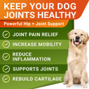 Hemp Treats - Glucosamine Dog Joint Supplement + Omega 3 - W/Hemp Oil - Chondroitin, Msm - Advanced Mobility Chews - Joint Pain Relief - Hip & Joint Care - Chicken Flavor - 120 Ct - Made In Usa