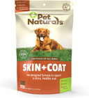 Pet Naturals Skin and Coat for Dogs with Dry, Itchy and Irritated Skin, 30 Chews - Salmon Oil, Vitamin E and Flax Oil - No Corn or Wheat - Vet Recommended