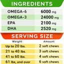 Strellalab Omega 3 For Dogs - (360Ct) Fish Oil Treats - Allergy & Itch Relief Skin&Coat Supplement - Dry Itchy Skin, Shedding, Hot Spots Treatment, Anti Itch - Pet Salmon Oil Chews - Salmon Flavor