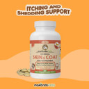 Skin And Coat Supplement With Fish Oil For Dogs And Cats. Dog Itch Relief With Vitamins And Omega 3 For Dry Flaky Skin. Dog Shedding Supplement To Regrow A Shiny Soft Coat. Dog Allergy Treatment