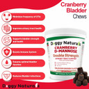 Cranberry D-Mannose for Dogs and Cats Urinary Tract Infection Support Prevents and Eliminates UTI, Bladder Infection Kidney Support, Antioxidant (Double Strength Soft Chew, 120 Soft Chew)