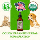 Animal Essentials Colon Rescue- Herbal Formula For Dogs & Cats, Healthy Gastrointestinal Tract, Sweet Taste, 100% Organic Human Grade Herbs, Veterinarian Recommended Animal Wellness Tonic - 2 Fl Oz