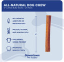 Downtown Pet Supply Bully Sticks For Dogs (6", 24-Pack, Jumbo) Non-Gmo, Grain Free, Rawhide Free Dog Chews Long Lasting Pizzle Sticks - Low Odor Bully Sticks For Large Dogs