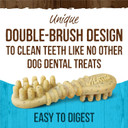 Merrick Fresh Kisses Natural Dental Chews Toothbrush Shape Treat Infused With Real Mint Medium Dogs - 22 Ct. Box