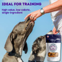 Holi Freeze Dried Salmon Dog Treats - With Omega 3 And 6 Fish Oil - All Natural Dog Treats - Human Grade - Wild Caught Skin On Salmon - Made In Usa - Grain Free - Diabetic Friendly