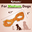 Afreschi Turkey Tendon For Dogs, Dog Treats For Classic Series, All Natural Human Grade Dog Treat, Suitable For Training Chew, Ingredient Sourced From Usa, Rawhide Alternative, Braided Stick