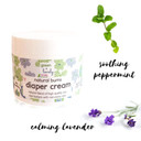 Natural Bums Diaper Rash Cream {Chemical Free}, Made With Organic Shea Butter & Coconut. Calming Lavender Chamomile. Non-Nano. High Grade