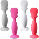 4 Pack Baby Diaper Cream Spatula Butt Paste Spatula Diaper Cream Applicator Baby Soft Flexible Silicone Diaper Rash Cream Brush Butt Spatula For Boys And Girls (Gray, Rose Red, White, Red)