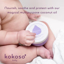 Baby Organic Coconut Oil  Moisturising 100% Natural Baby Oil For Baby Massage, Dry, Sensitive And Normal Baby Skin  168G