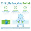 Dr. Brown'S Infant Gripebelt For Colic Relief, Heated Tummy Wrap, Baby Swaddling Belt For Gas Relief, Natural Relief For Upset Stomach In Babies And Toddlers, Panda, 0-3M