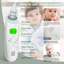 Nasal Aspirator For Baby, Electric Nose Aspirator For Toddler, With 3 Silicone Suck Head, Baby Nose Sucker,Automatic Nose Cleaner,Adjustable Suction Level, Music And Light Usb Rechargeable