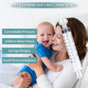 Jusoney Baby Nose Syringe - Professional Fly Baby Irrigator With Clean And Reusable Silicone Nose Tips (2 Pieces)
