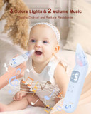 Baby Nasal Aspirator Nose Sucker: Bitjoy Electric 5 Levels Nose Suction - With Soothing Music Light And 3 Silicone Tips