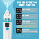 Nasal Aspirator For Baby, Electric Baby Nose Sucker, Usb Rechargeable With 3 Suction Levels, Mute And Anti-Backflow With Infant Nose Cleaning Tweezer