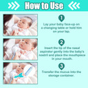 Nasal Aspirator For Baby, Nasal Congestion Relief Nose Cleaner With 2 Silicone Tips White Nose Cleaning Tweezer For Babies Infants And Toddlers Boys Girls (No Hygiene Filter Required)